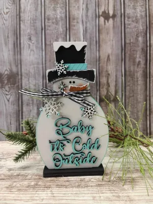 Baby it’s cold outside shelf sitter snowman DIY Kit with supplies