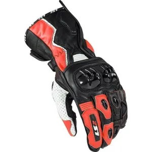 LS2 Swift Racing Gloves Black White Red - Motorcycle Gloves